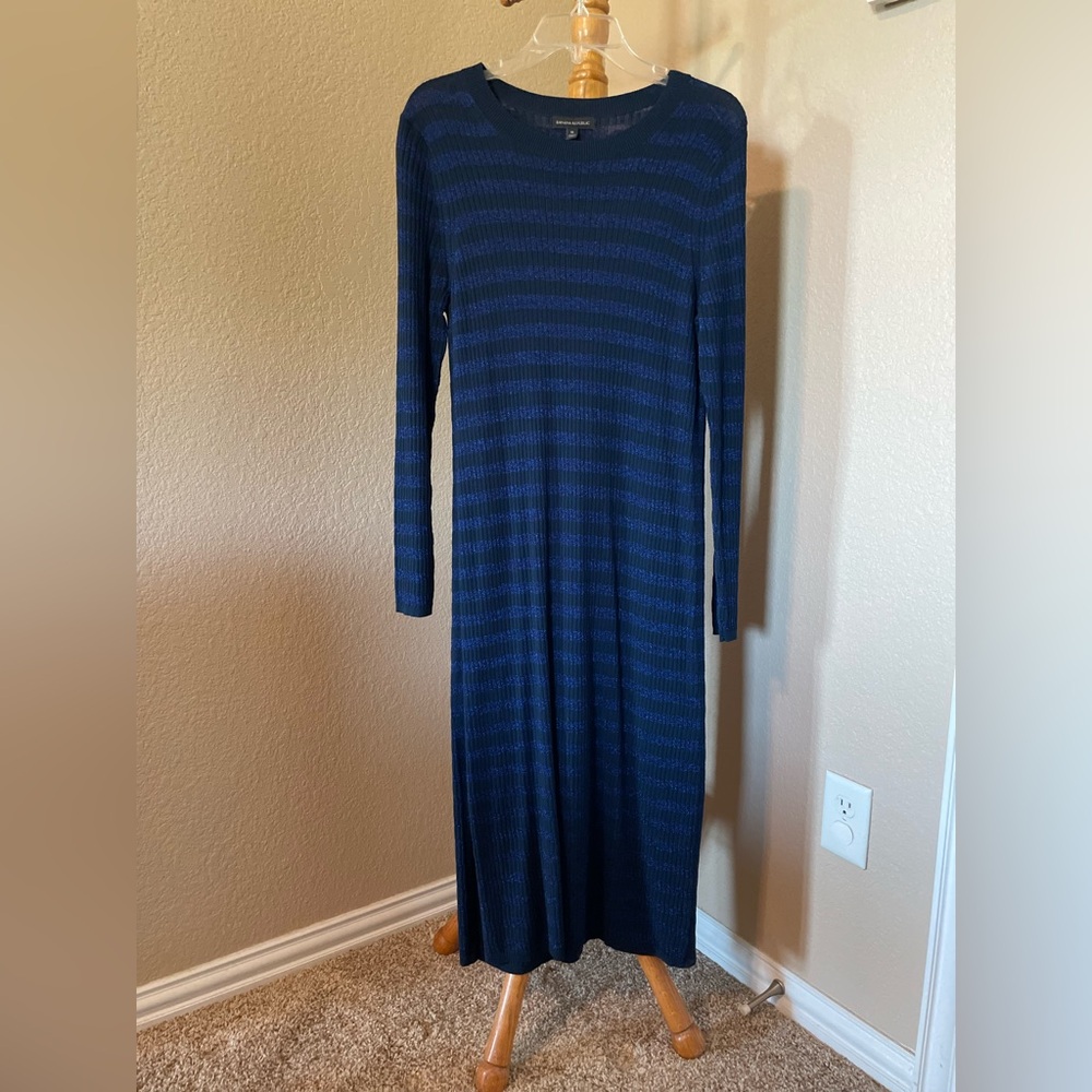 Banana Republic Striped Midi Sweater Dress